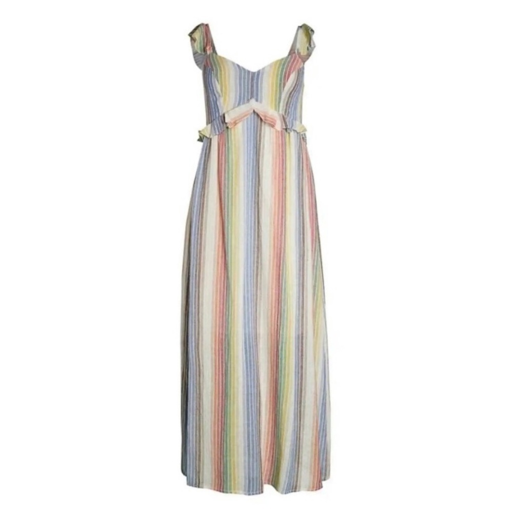For the Republic Cotton Rainbow Maxi Dress NWT